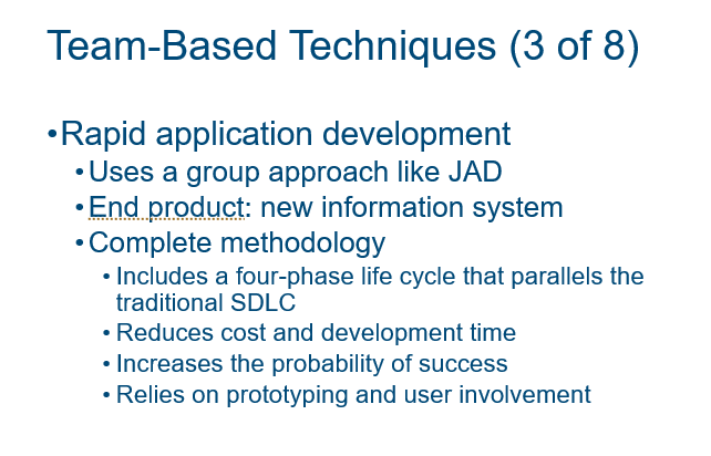 Team - Based Techniques ( 3 of 8 ) - Rapid