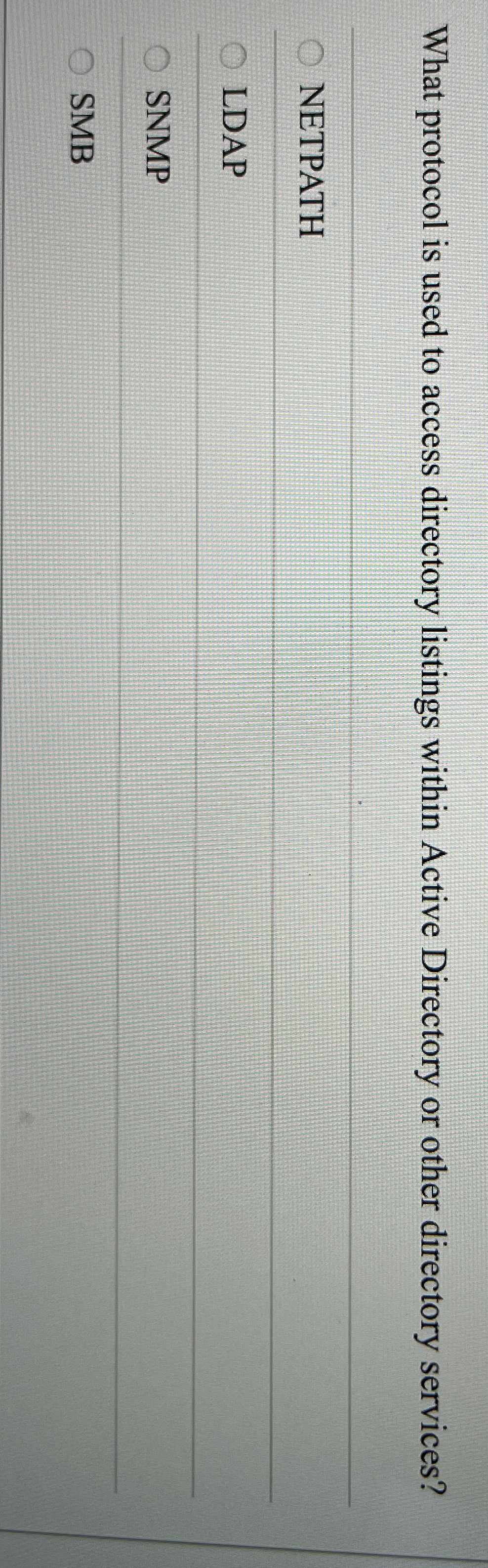 What protocol is used to access directory