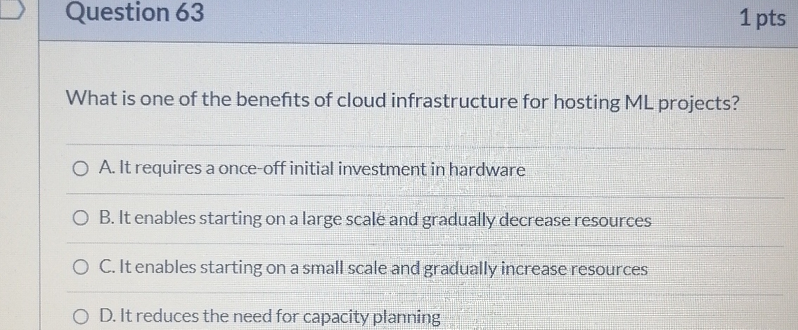 Question 6 3 1 pts What is one of the benefits of