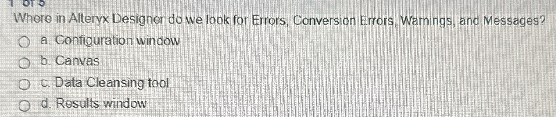 Where in Alteryx Designer do we look for Errors,