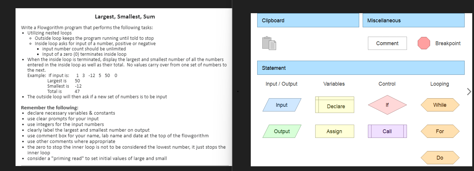 I NEED A CLEAR FLOWGORITHM PROGRAM! PICTURE