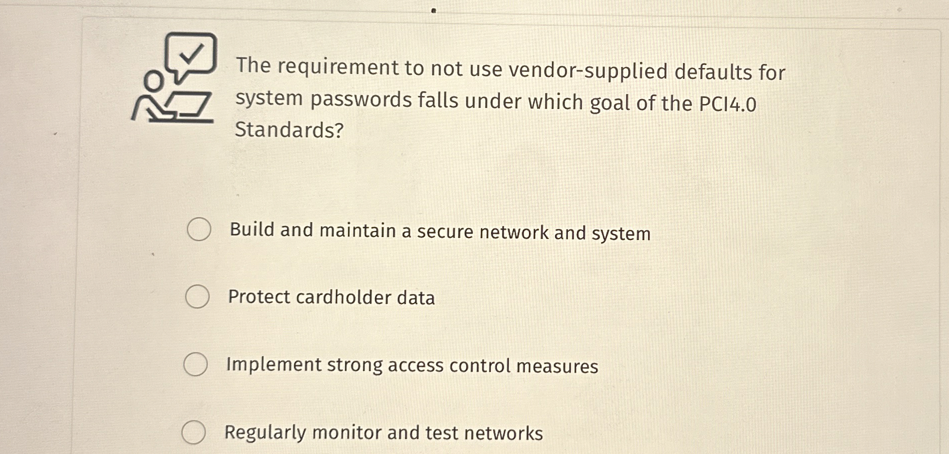 The requirement to not use vendor - supplied
