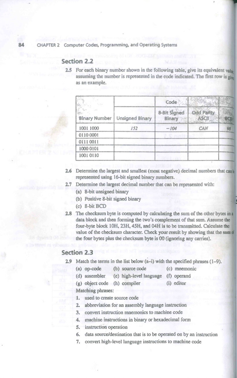 8 4 CHAPTER 2 Computer Codes, Programming, and