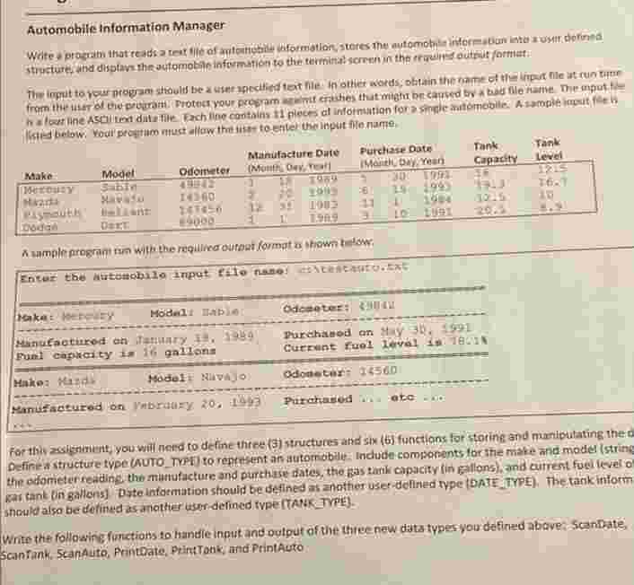 Automobile information Manager Scanrank.