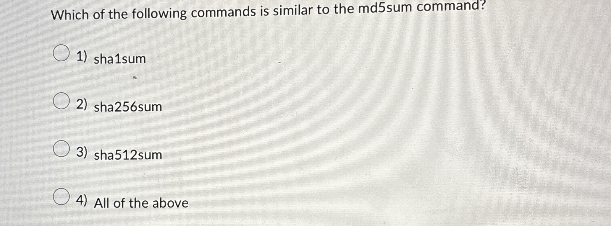 Which of the following commands is similar to the