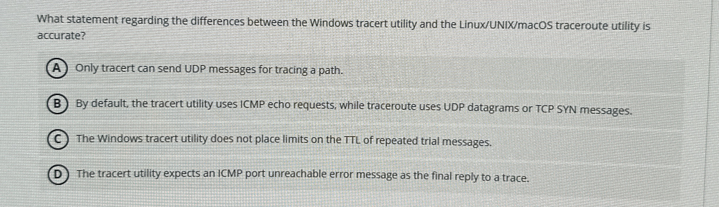 What statement regarding the differences between