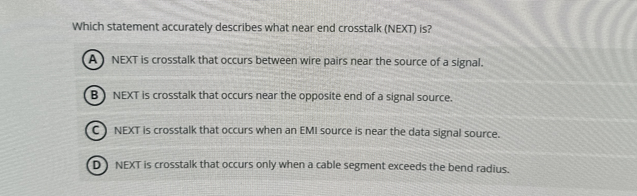 Which statement accurately describes what near