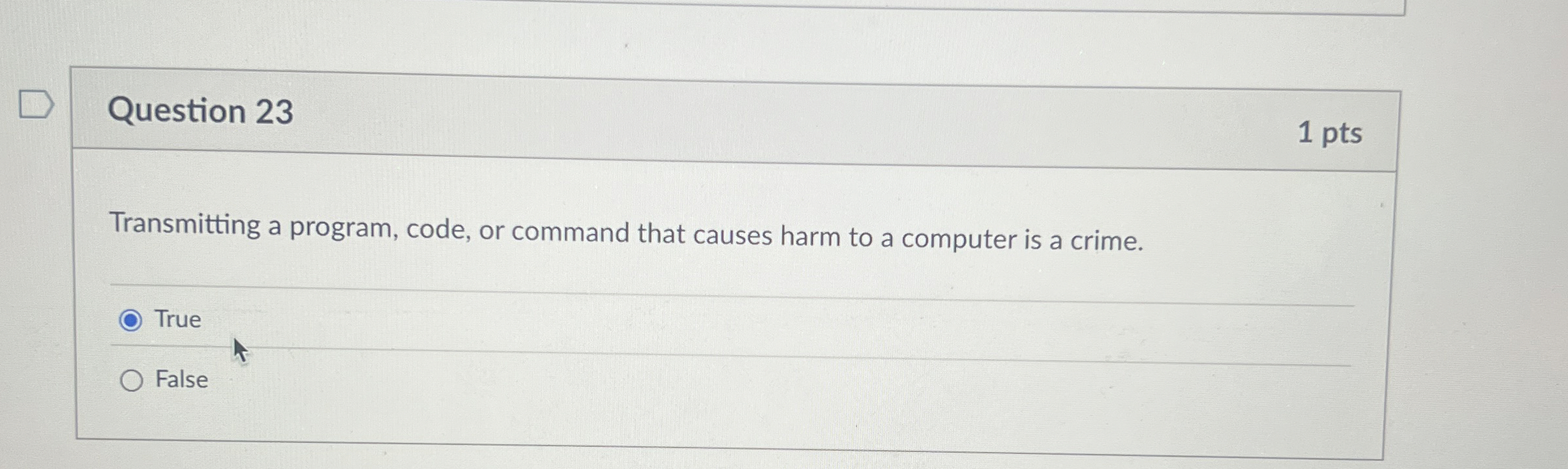 Question 2 3 Transmitting a program, code, or