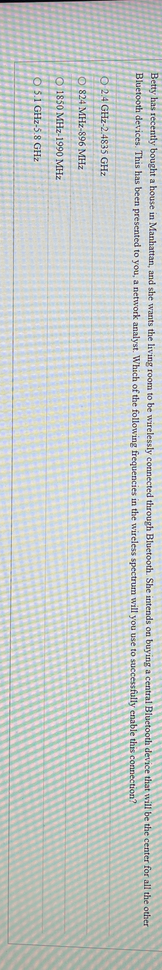 Betty has recently bought a house in Manhattan,