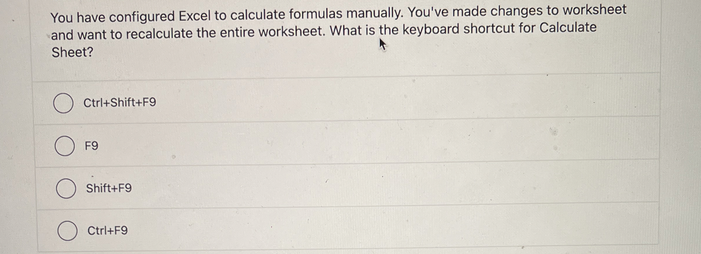 You have configured Excel to calculate formulas