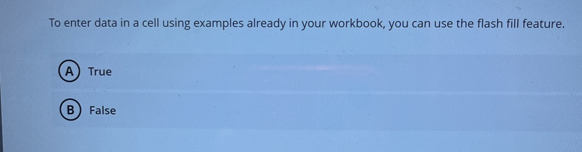 To enter data in a cell using examples already in