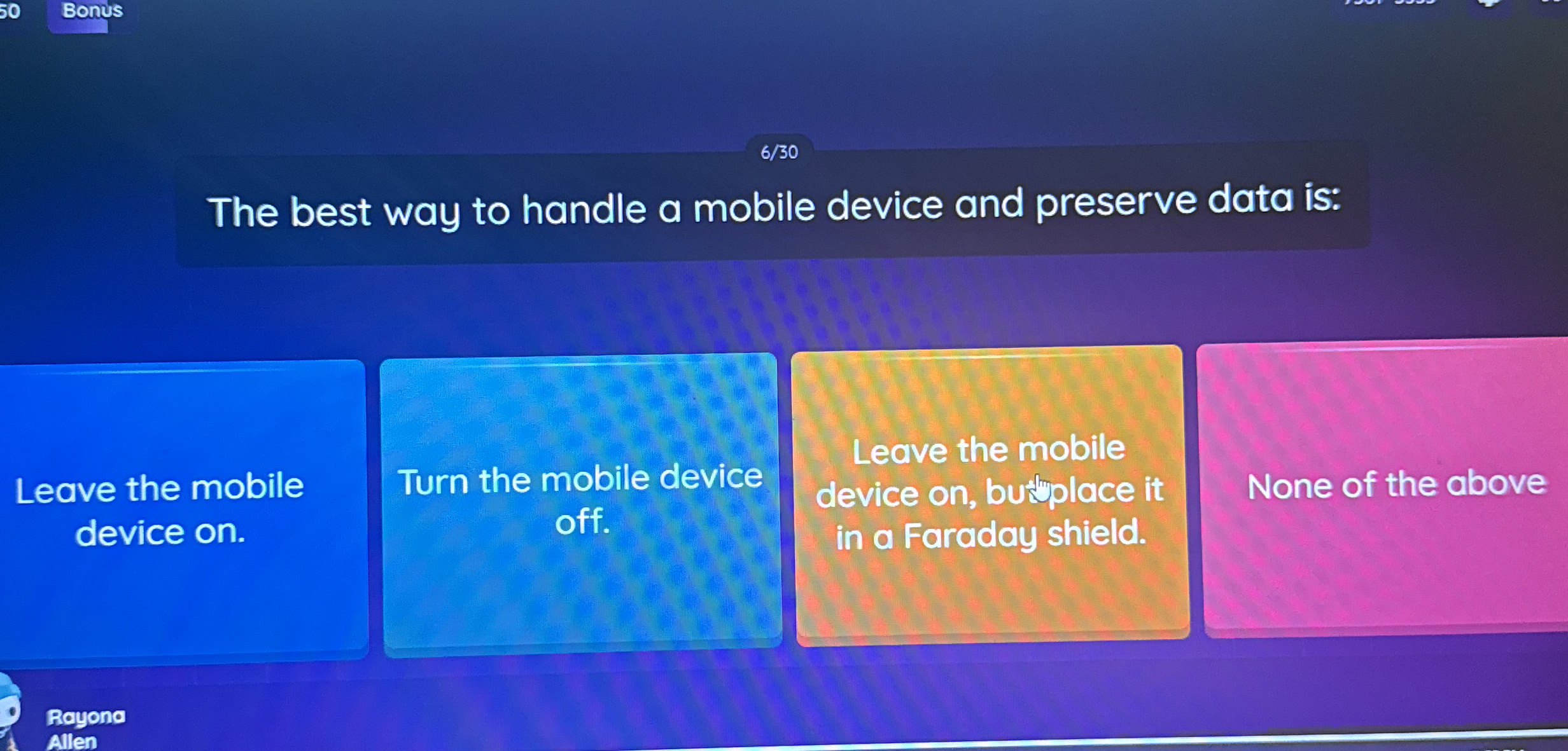 The best way to handle a mobile device and
