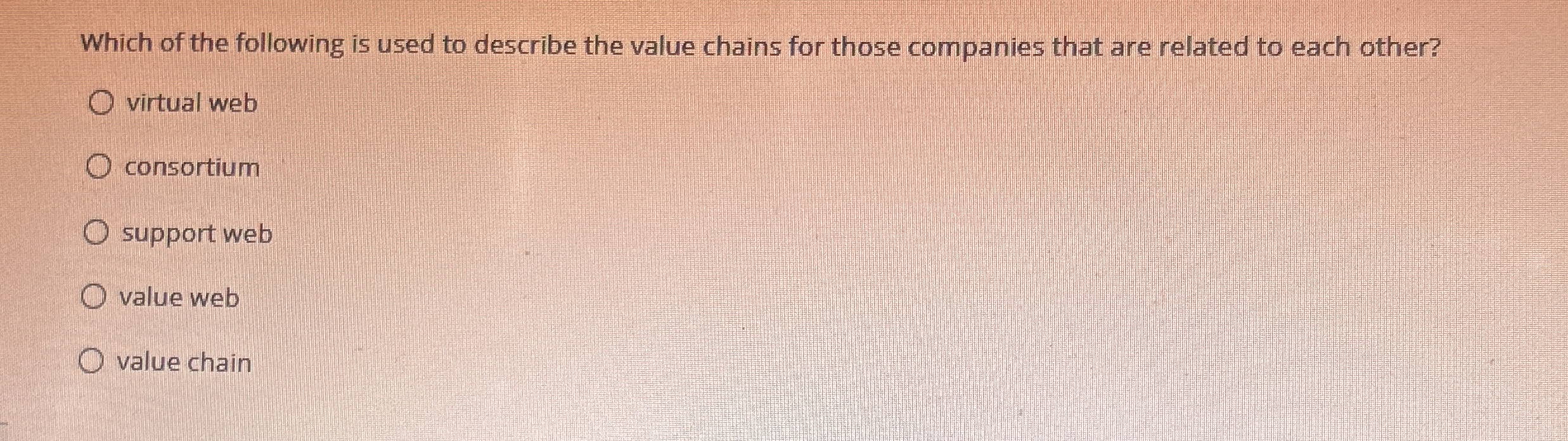 Which of the following is used to describe the