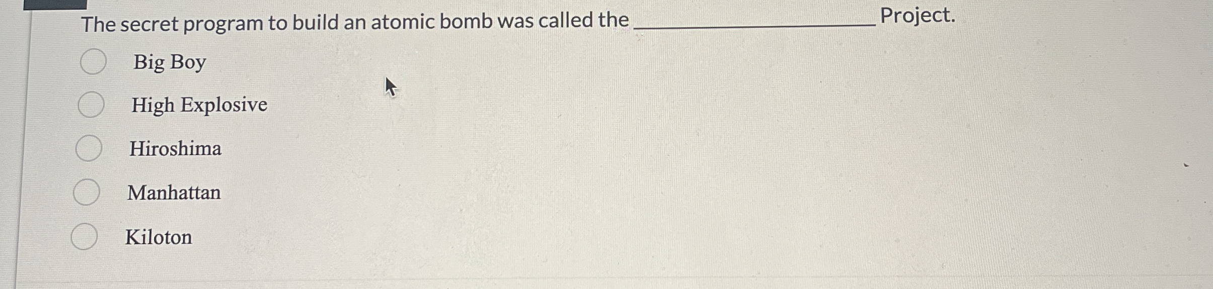 The secret program to build an atomic bomb was