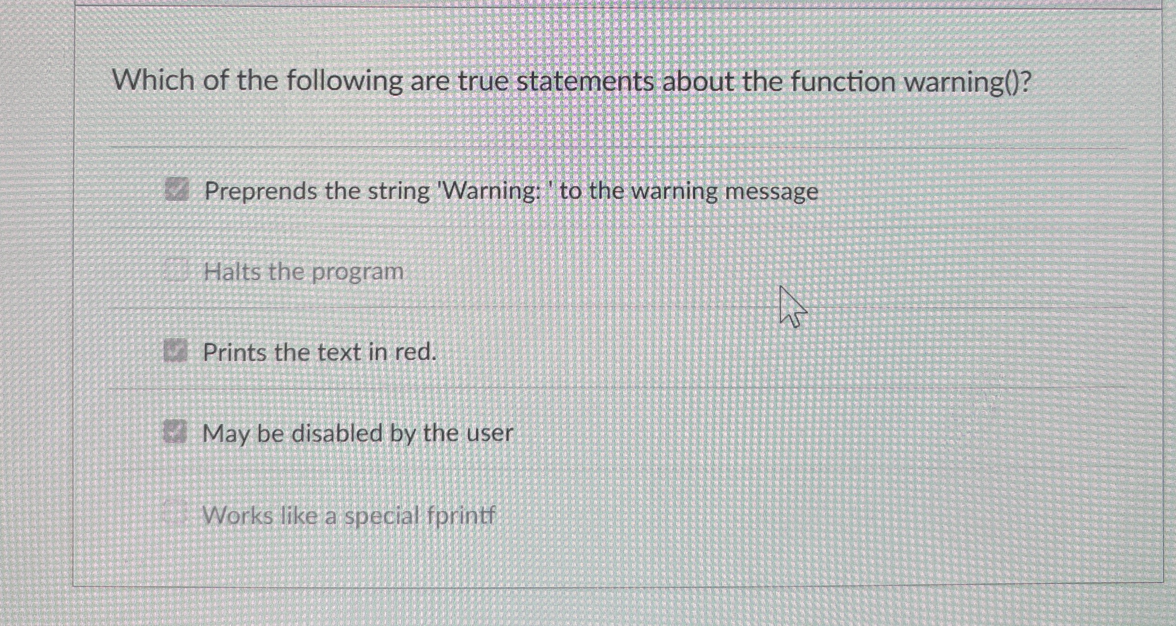 Which of the following are true statements about