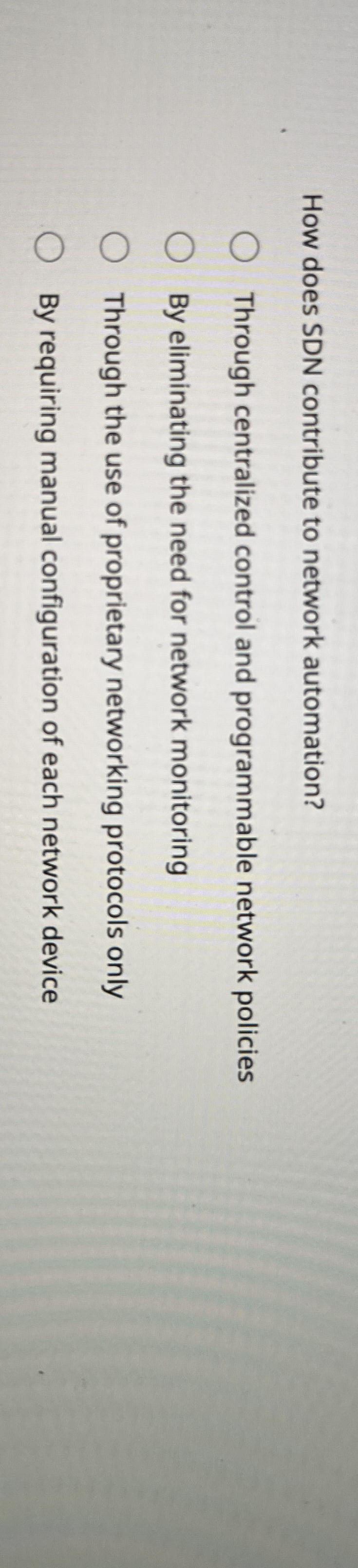 How does SDN contribute to network automation?