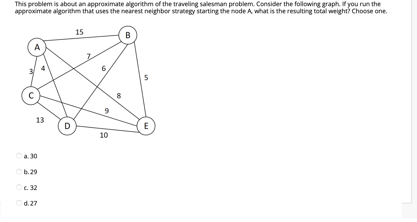 This problem is about an approximate algorithm of