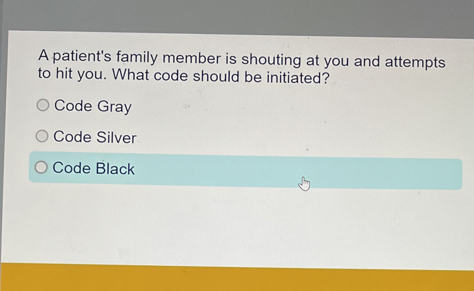 A patient's family member is shouting at you and