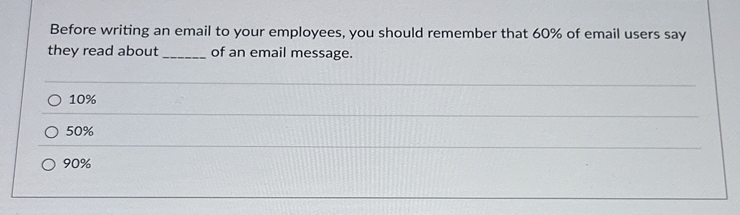 Before writing an email to your employees, you