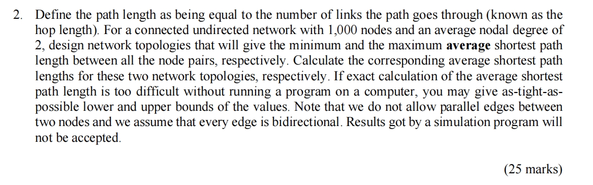 2 . Define the path length as being equal to the