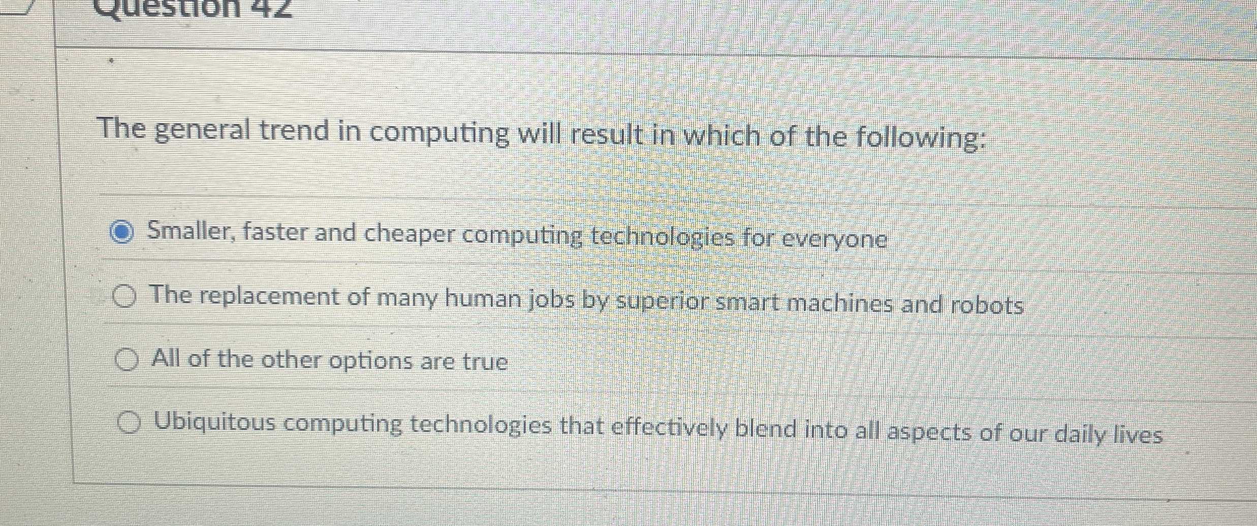 The general trend in computing will result in