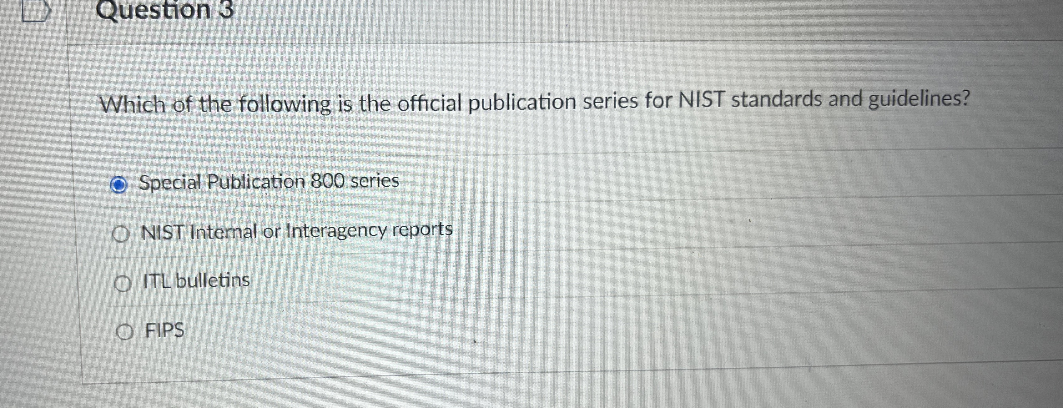 Question 3 Which of the following is the official