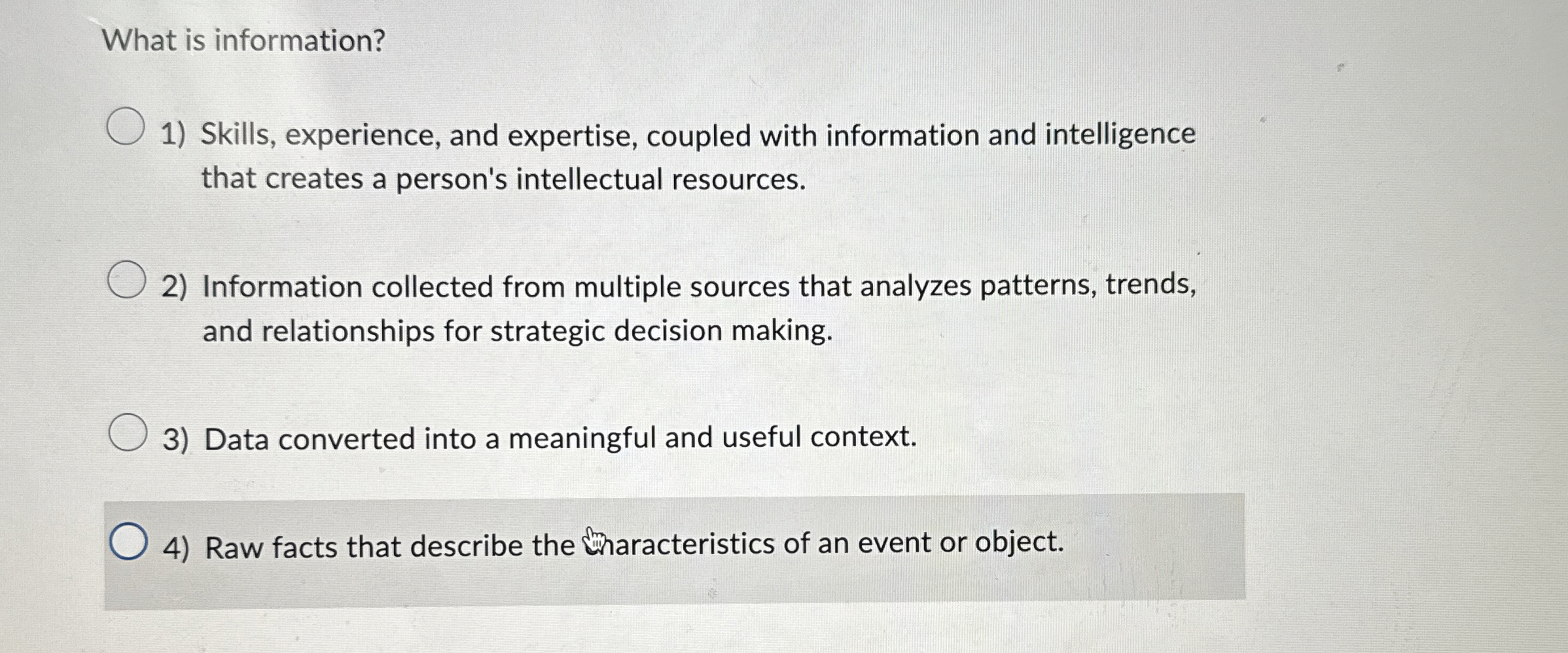 What is information? Skills, experience, and