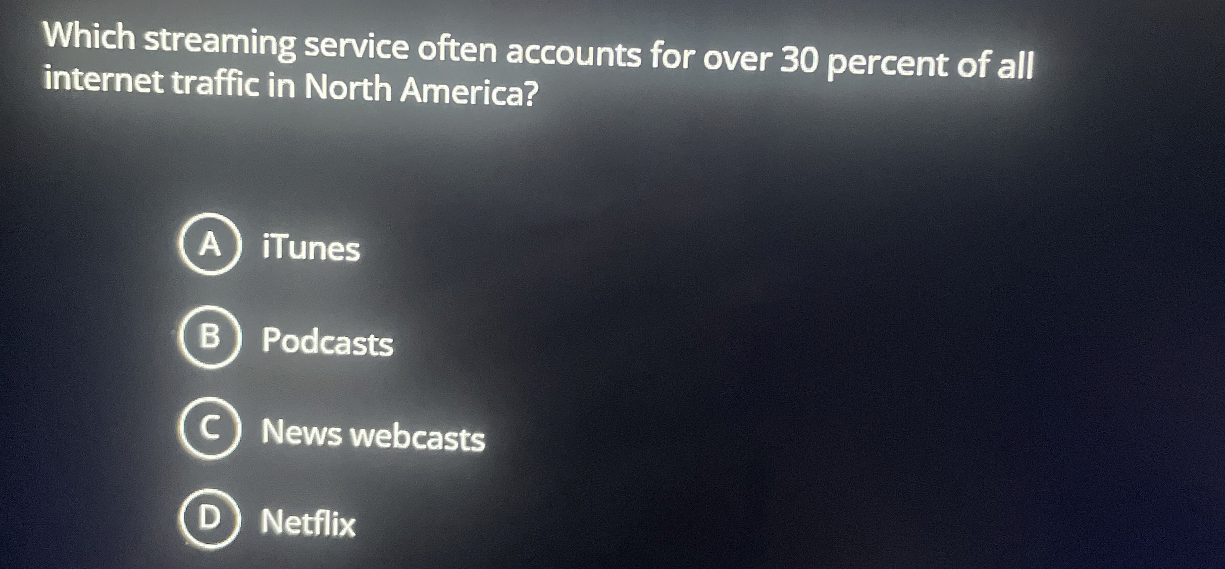 Which streaming service often accounts for over 3