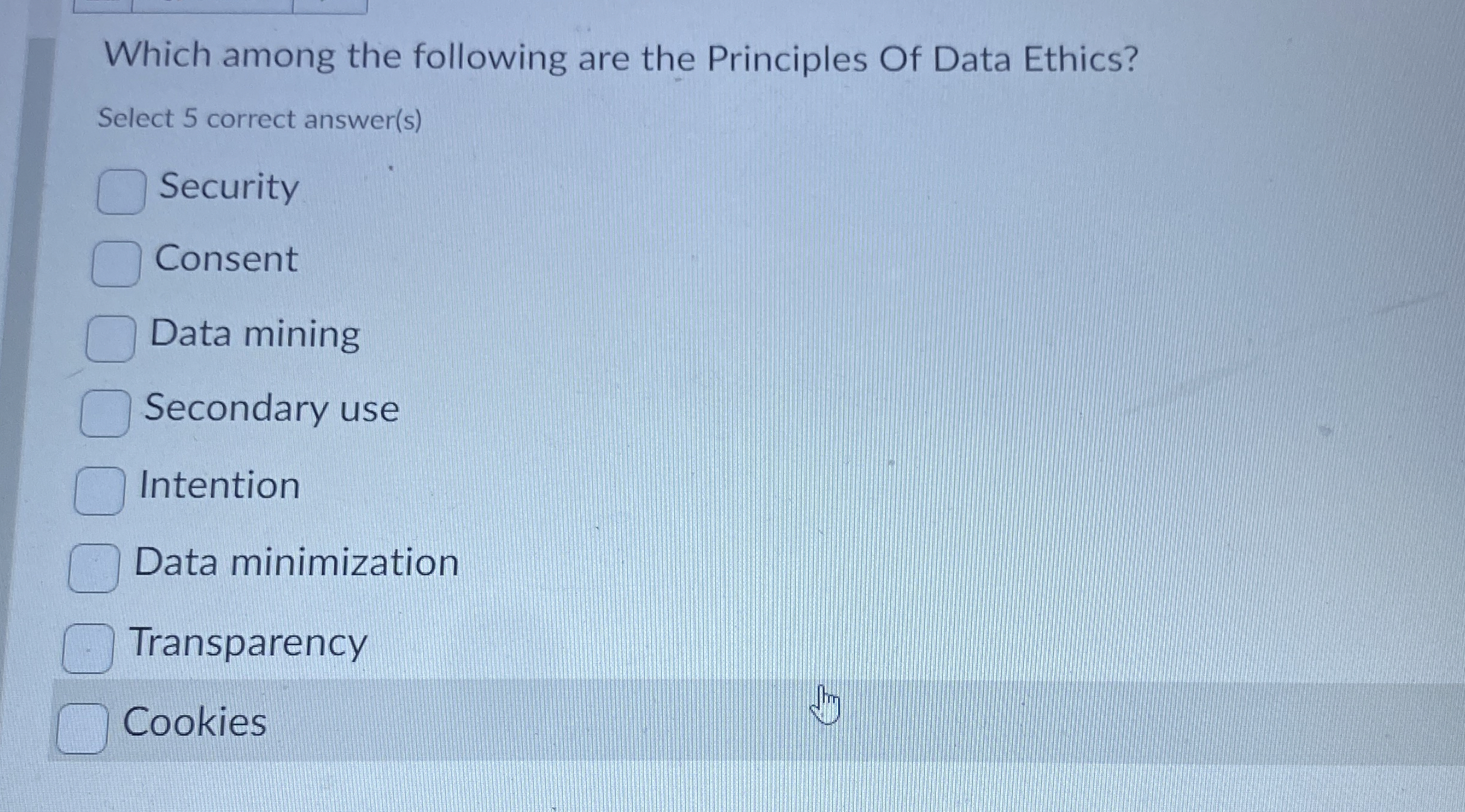 Which among the following are the Principles Of