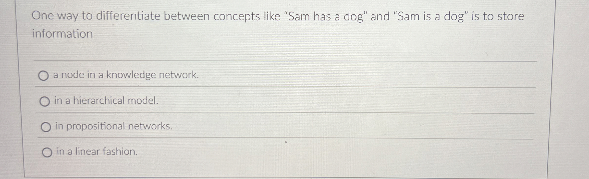 One way to differentiate between concepts like