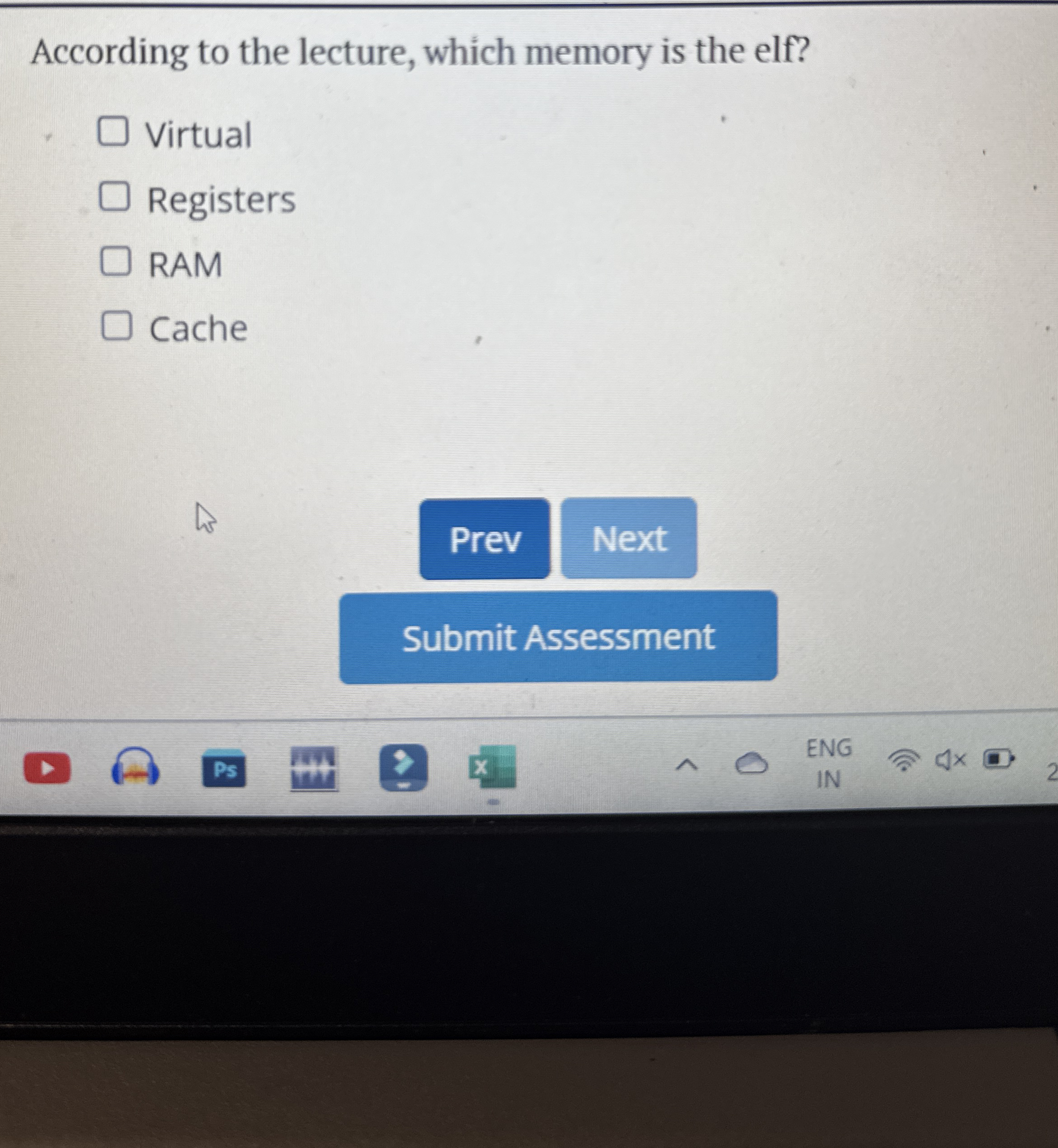 According to the lecture, which memory is the