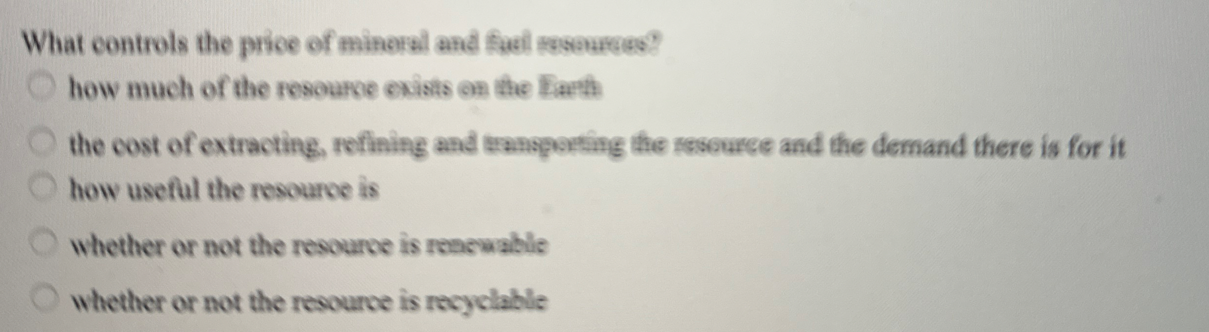 What controls the price of mineral and fuel