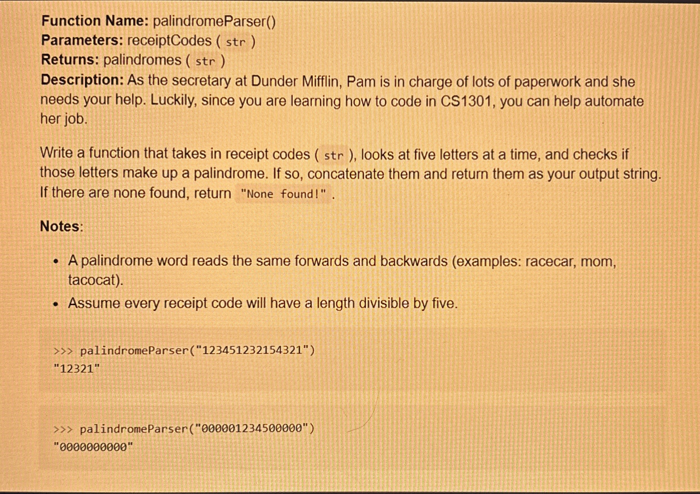 Write Resulting Python Function