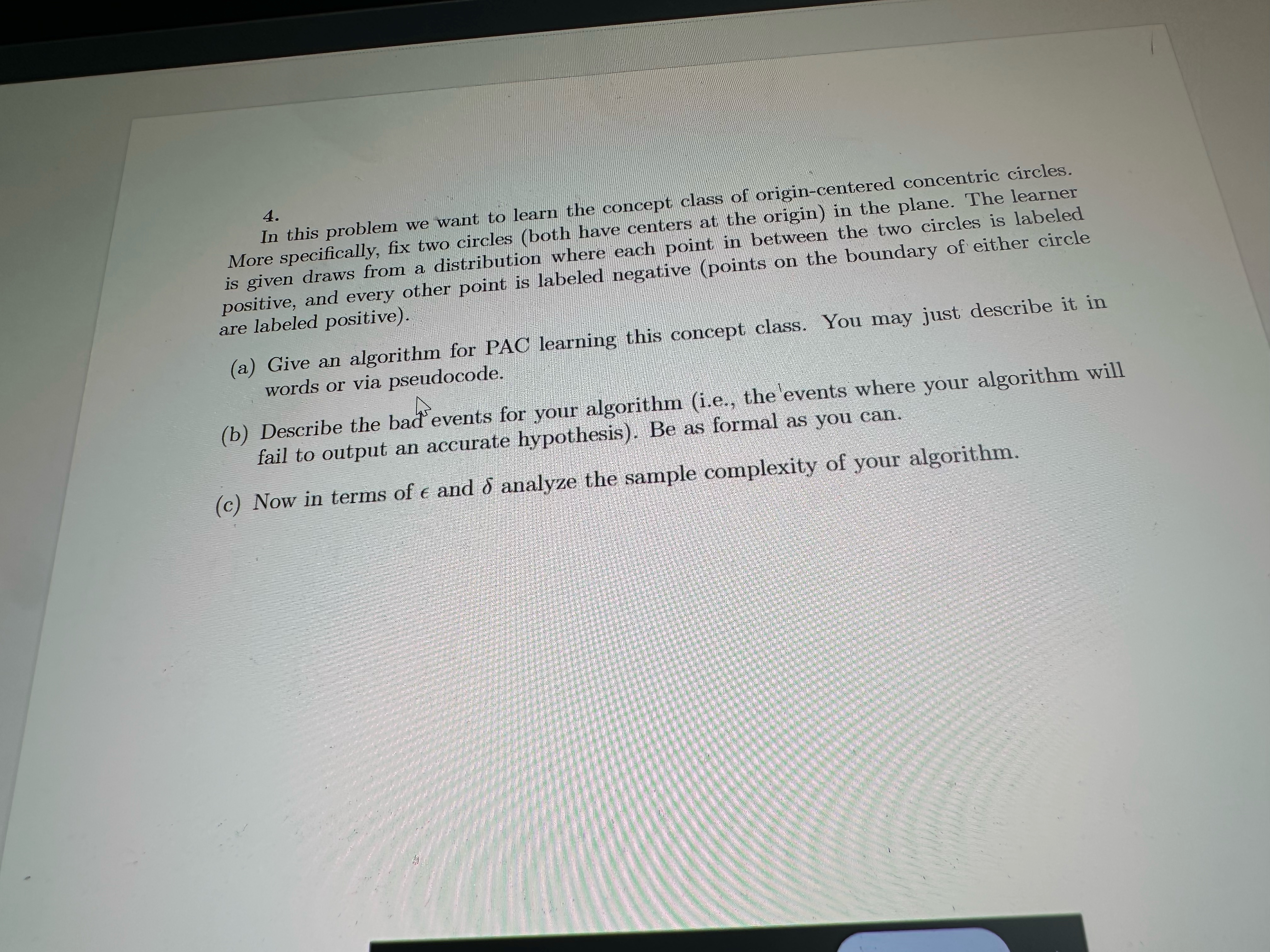 In this problem we want to learn the concept