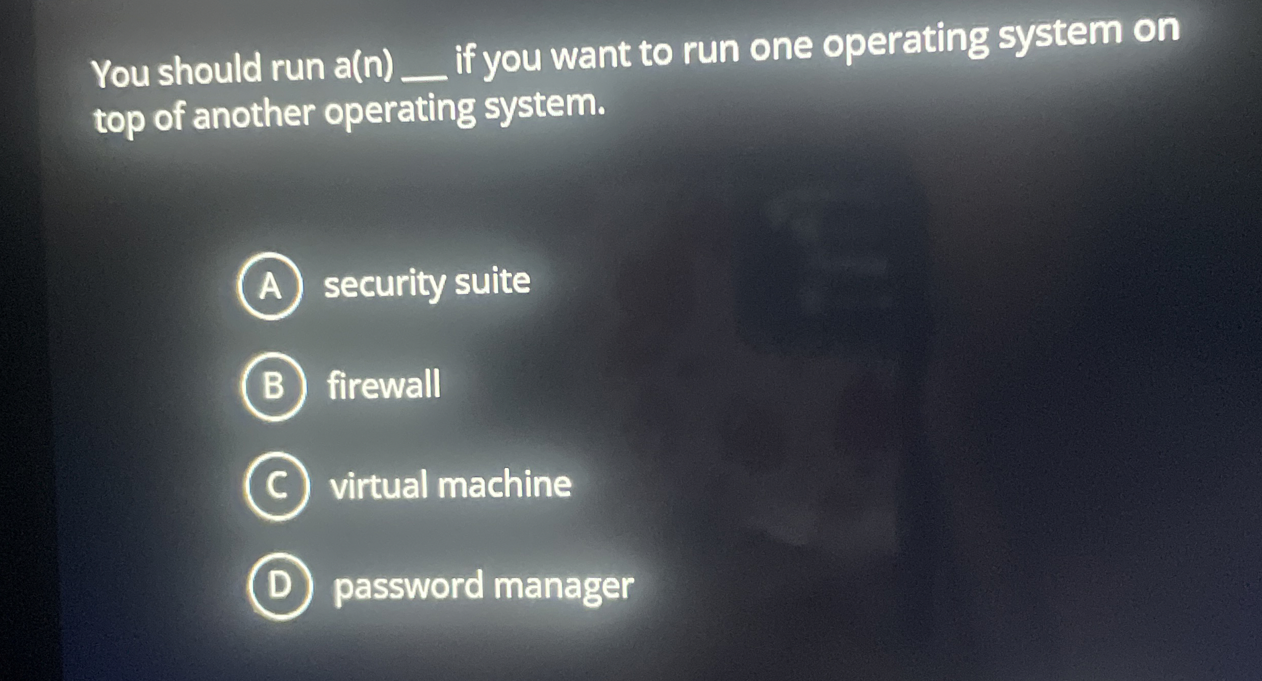 You should run a ( n ) if you want to run one