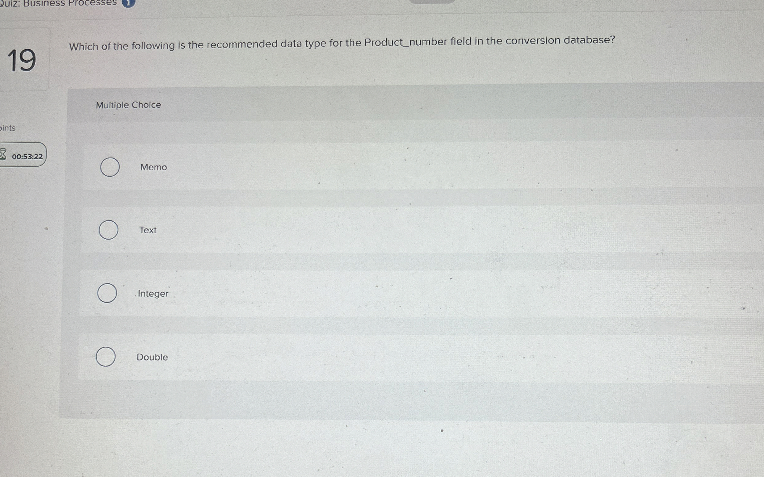 1 9 Which of the following is the recommended