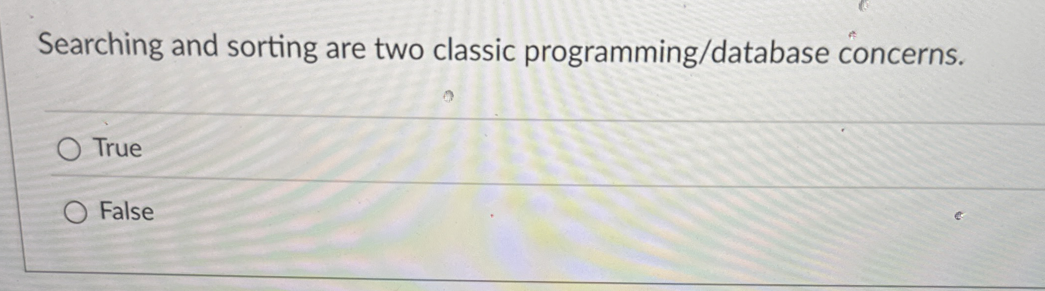 Searching and sorting are two classic programming