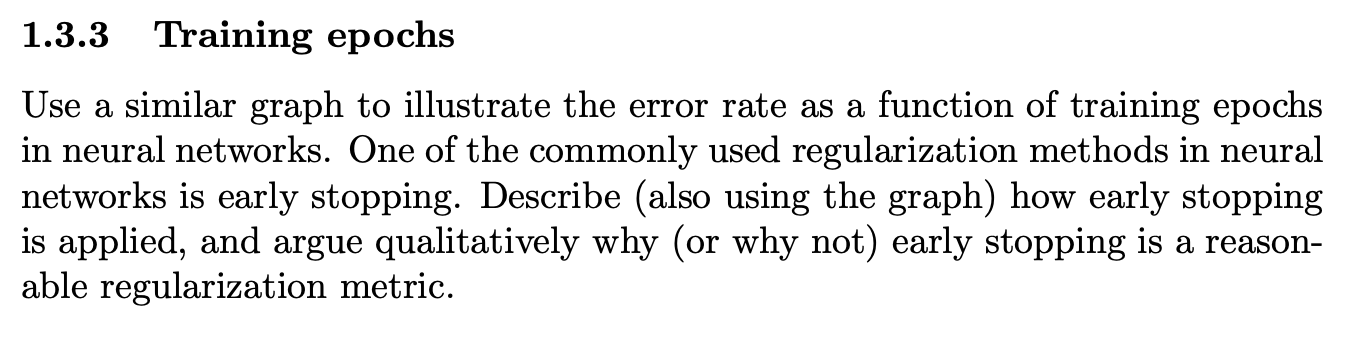 1 . 3 . 3 Training epochs Use a similar graph to