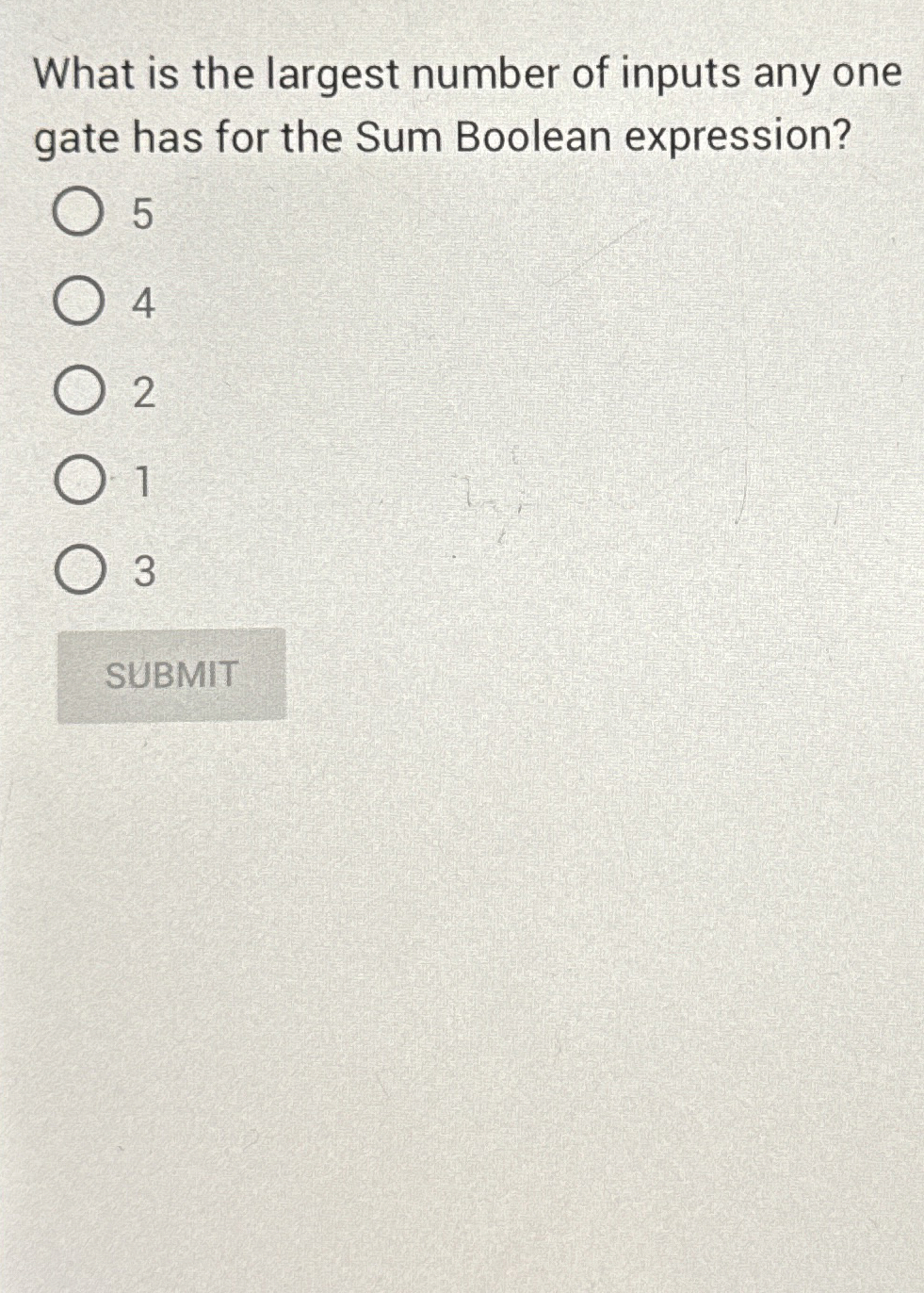 What is the largest number of inputs any one gate