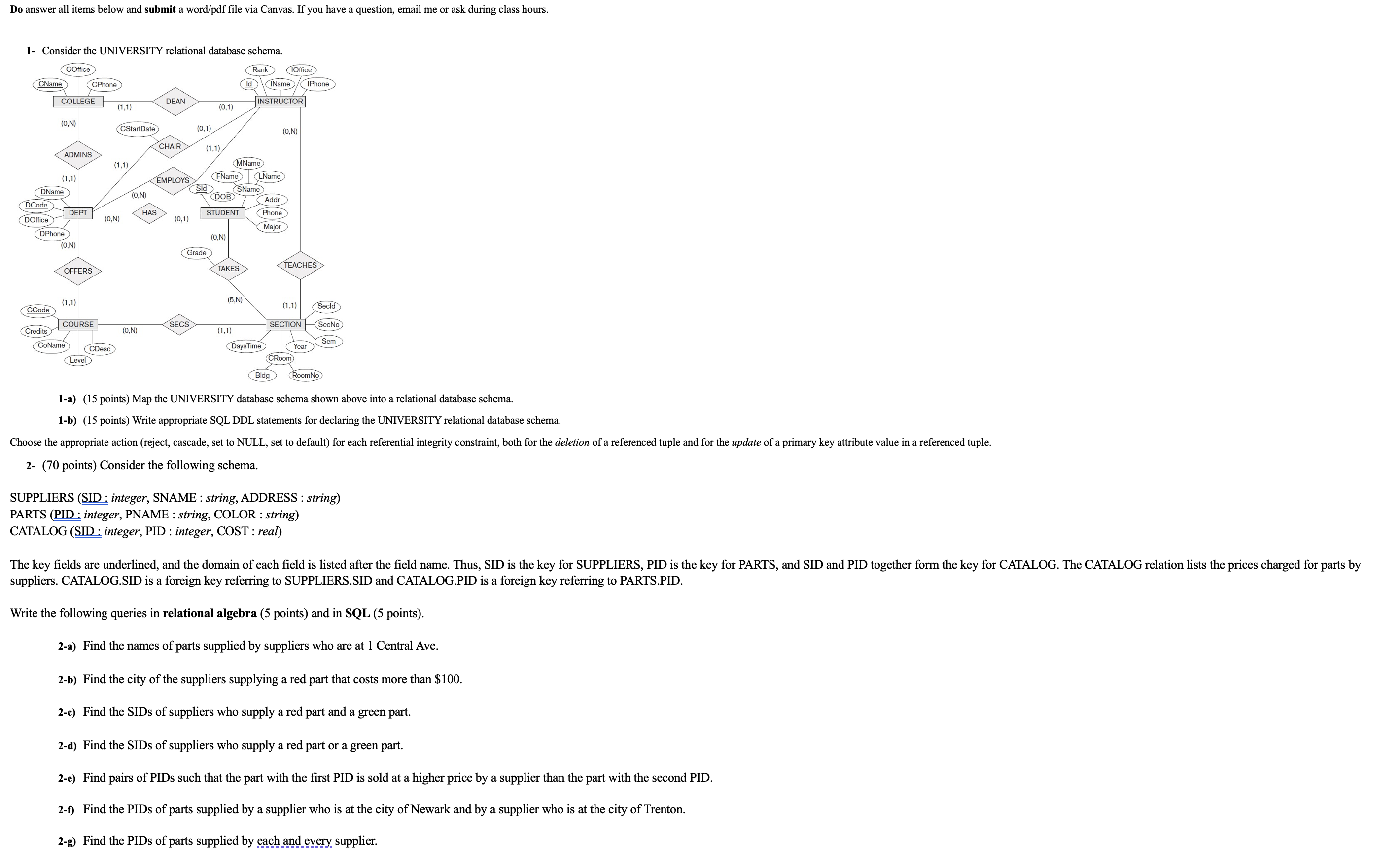 Do answer all items below and submit a word / pdf