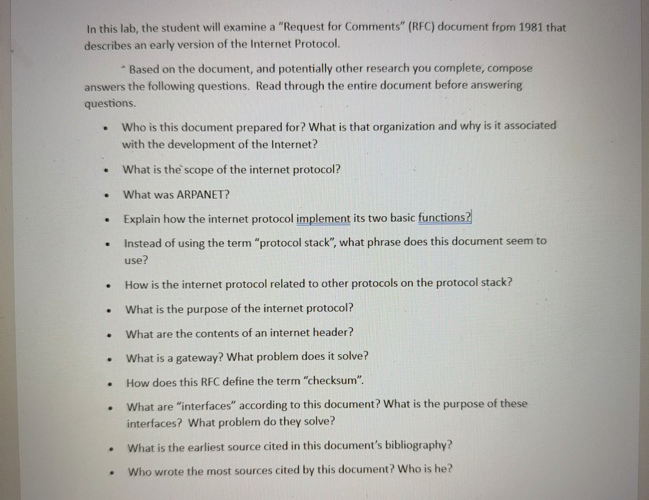 In this lab, the student will examine a "Request