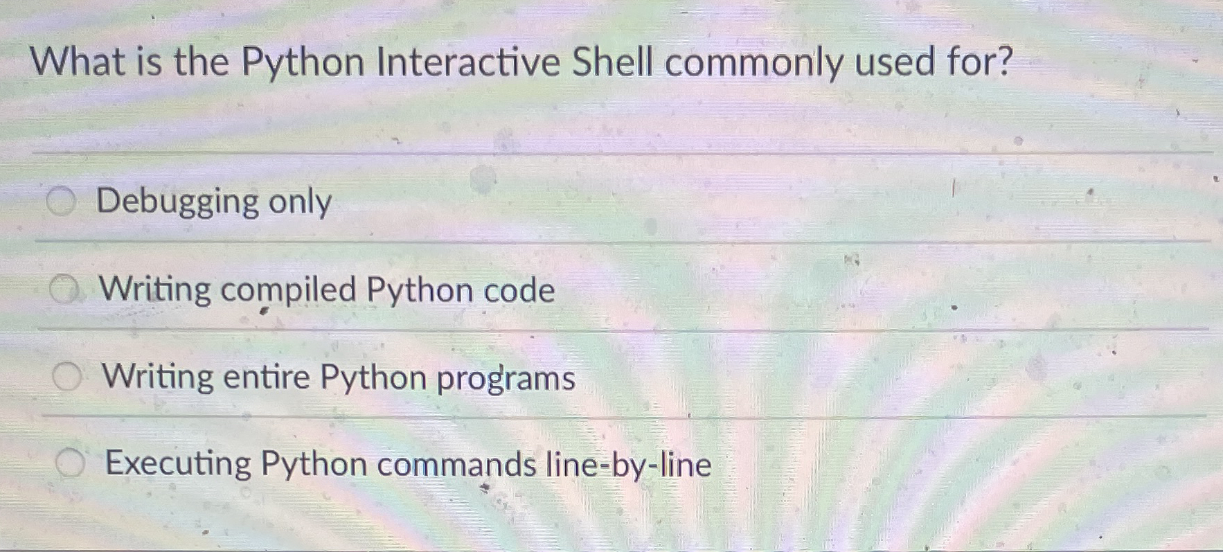 What is the Python Interactive Shell commonly