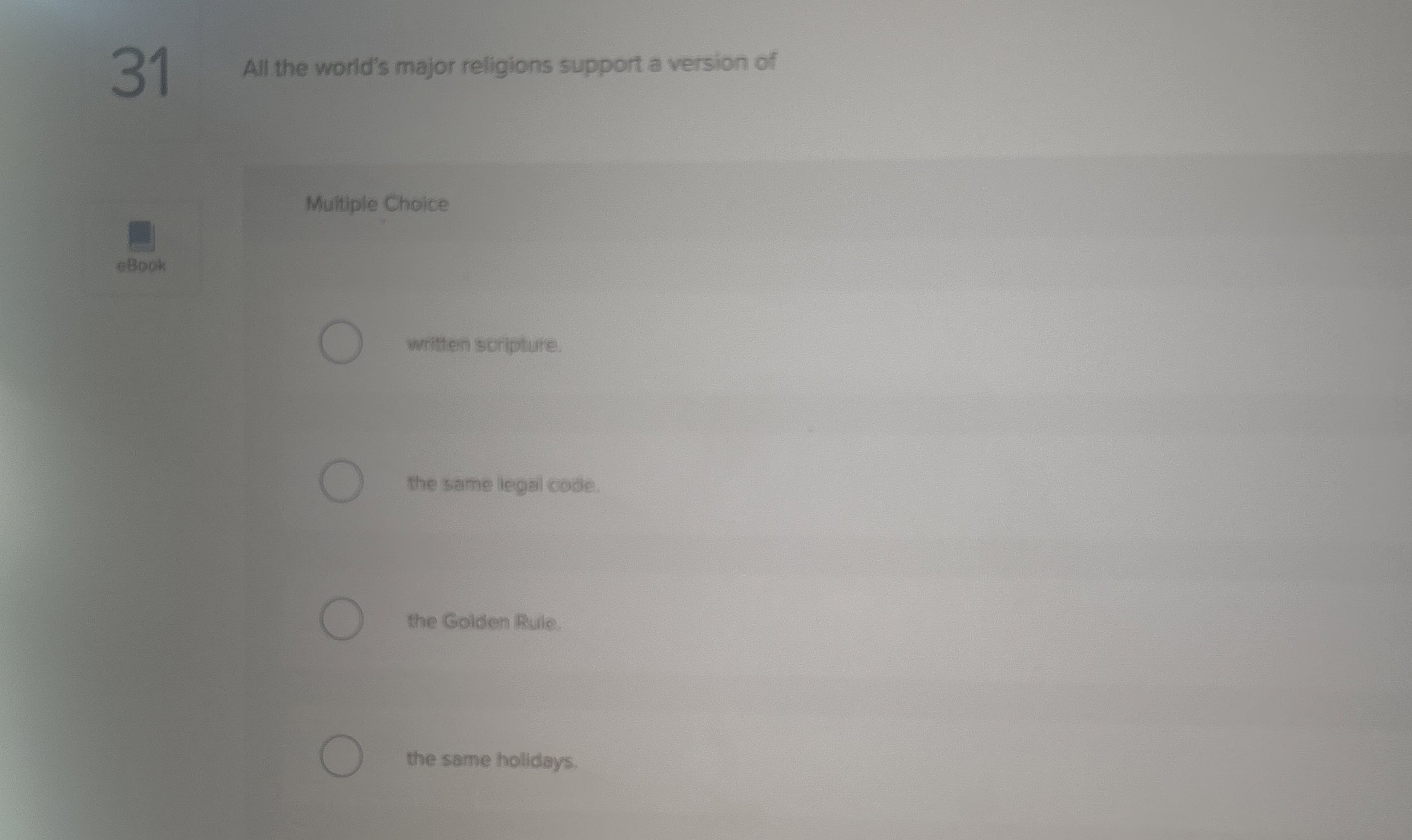 All the world's major religions support a version