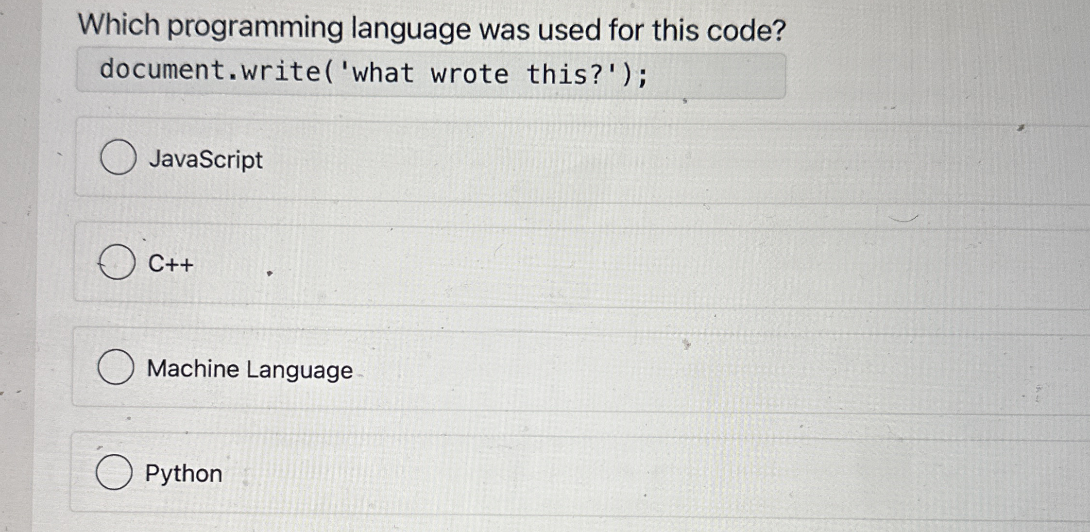 Which programming language was used for this
