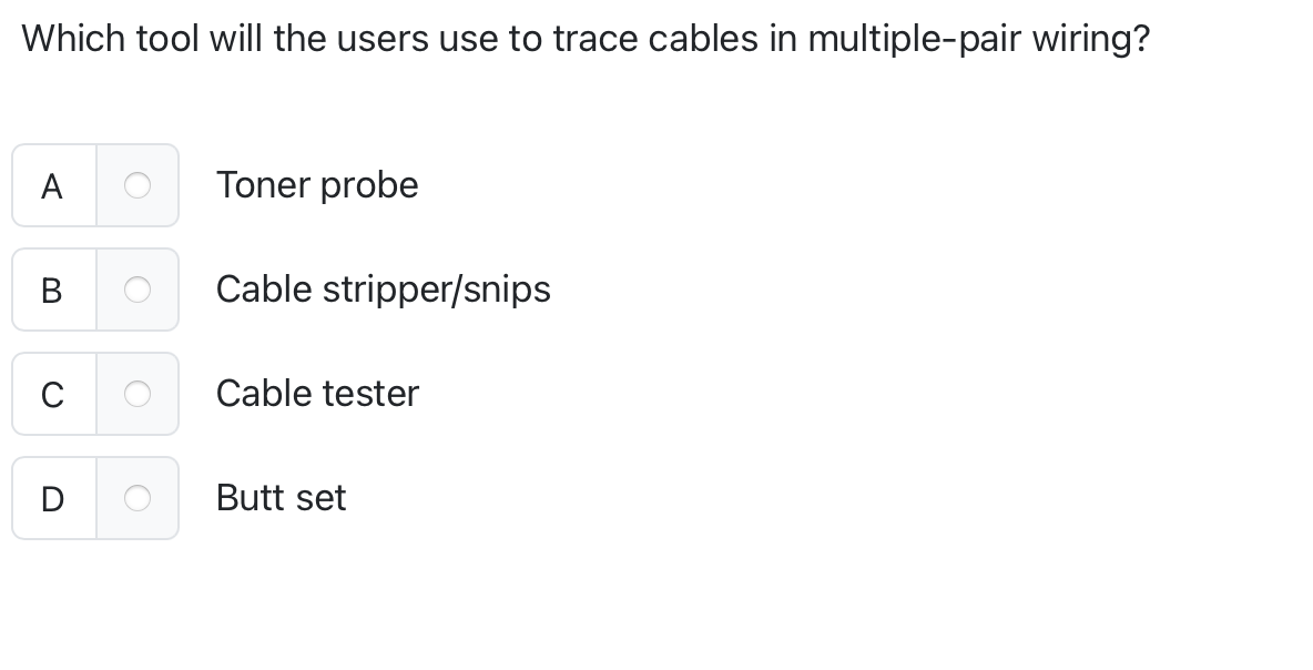 Which tool will the users use to trace cables in
