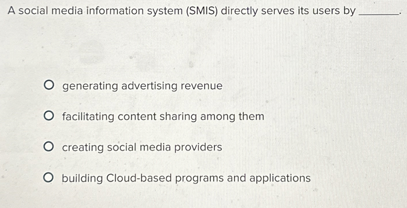 A social media information system ( SMIS )