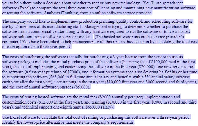 you to help them make a decision about whether to