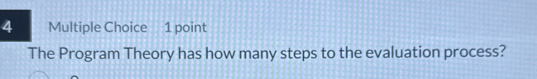 The Program Theory has how many steps to the