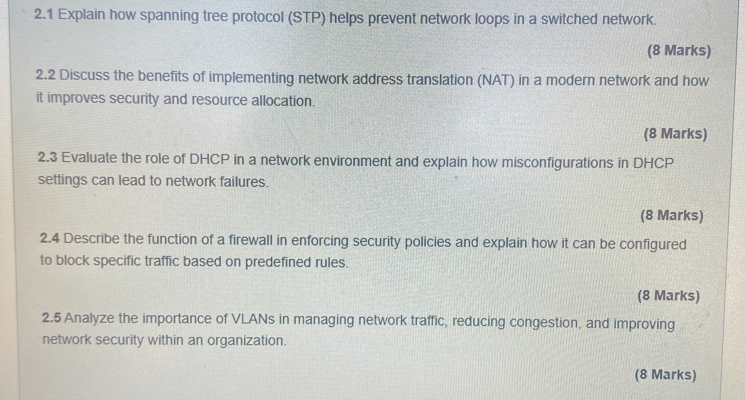 2 . 1 Explain how spanning tree protocol ( STP )