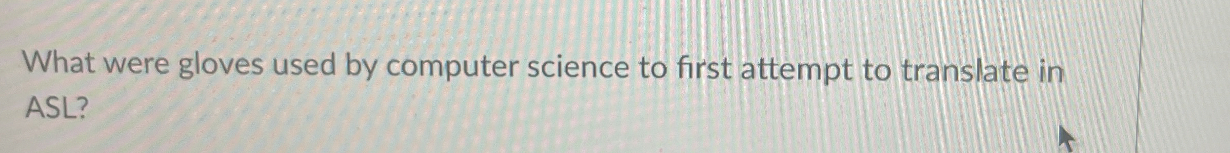 What were gloves used by computer science to